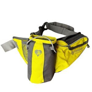 Outdoor Products Reflective Neon Yellow Water Bottle Hiking Waist Bag Fanny Pack